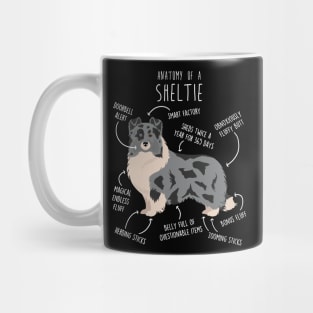 Bi Blue Sheltie Shetland Sheepdog Anatomy Mug